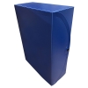 BRAUBERG "Energy", Короб архивный (330х245 мм), 100 мм, пластик, разборный, до 900 листов, синий, 0,9 мм, на кнопке, 235375