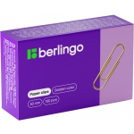 Скрепки 50мм, Berlingo, 100шт., золотистые, карт. Упаковка ВК2518