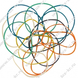 Резинка для денег цветная, диаметр 60мм (200г) Резинка для денег цветная, диаметр 60мм (200г)