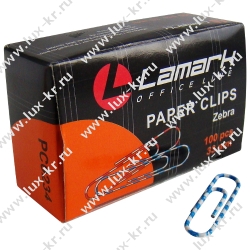 Скрепки Lamark 234 "зебра" 33мм (100шт.)