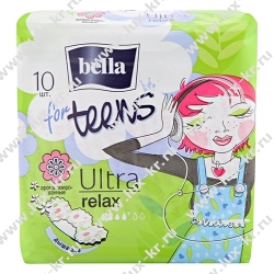 Bella for Teens ULTRA soft Relax Deo 4кап.10шт зеленые Bella for Teens ULTRA soft Relax Deo 4кап.10шт зеленые