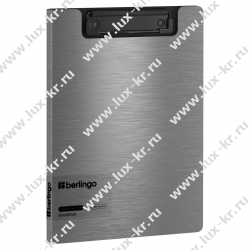 Папка-планшет с зажимом Berlingo "Steel&Style" А5+, 1800мкм, пластик (полифом), серебристый металлик PPf_94102 Папка-планшет с зажимом Berlingo "Steel&Style" А5+, 1800мкм, пластик (полифом), серебристый металлик PPf_94102