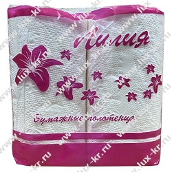 Полотенце бумажное ЛИЛИЯ (2 рулона/уп) 2-слойное Полотенце бумажное ЛИЛИЯ (2 рулона/уп) 2-слойное