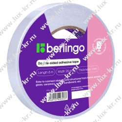 Клейкая лента двусторонняя Berlingo, 25мм*8м, на вспененной основе, 1мм FSn_258033 Клейкая лента двусторонняя Berlingo, 25мм*8м, на вспененной основе, 1мм FSn_258033