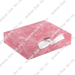Коробка складная подарочная MESHU "Flowers", (22*18*5см), с лентой MS_62778