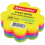 Блок самоклеящийся (стикеры), фигурный, BRAUBERG, НЕОНОВЫЙ "Цветок", 250 листов, 5 цветов, 126691 Блок самоклеящийся (стикеры), фигурный, BRAUBERG, НЕОНОВЫЙ "Цветок", 250 листов, 5 цветов, 126691