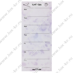 Самоклеящийся блок MESHU "Color splash", 140*60мм, 50л., европодвес, Lilac week plan MS_87750