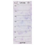 Самоклеящийся блок MESHU "Color splash", 140*60мм, 50л., европодвес, Lilac week plan MS_87750