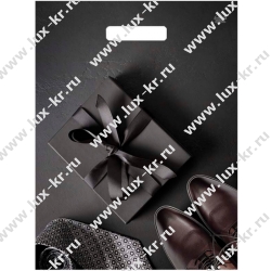 Пакет с вырубной ручкой ПВД ламинированный, 40х31 см, "Мужской фасон", 60 мкм, н00255470