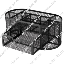 BRAUBERG "Germanium" Подставка-органайзер металлическая, 9 секций, 105х220х110 мм, черная, 237418 BRAUBERG "Germanium" Подставка-органайзер металлическая, 9 секций, 105х220х110 мм, черная, 237418