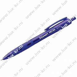 Ручка шариковая автоматическая Luxor "Micra" синяя, 0,7мм, грип 1782