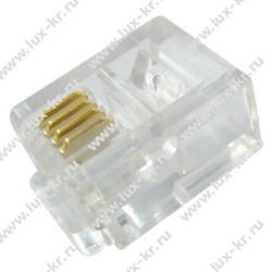 Коннектор RJ-11, 6р4с (Обжимной) Коннектор RJ-11, 6р4с (Обжимной)