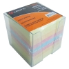 LAMARK73 Блок для записи цветной в прозрачном пластиковом боксе 90*90мм, 900л
