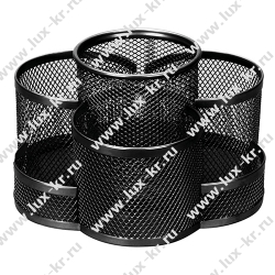 BRAUBERG "Germanium" Подставка-органайзер вращающаяся, 7 секций, 110х165х175 мм, черная, металл, 237980 BRAUBERG "Germanium" Подставка-органайзер вращающаяся, 7 секций, 110х165х175 мм, черная, металл, 237980