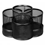 BRAUBERG "Germanium" Подставка-органайзер вращающаяся, 7 секций, 110х165х175 мм, черная, металл, 237980 BRAUBERG "Germanium" Подставка-органайзер вращающаяся, 7 секций, 110х165х175 мм, черная, металл, 237980