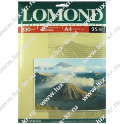 Бумага Lomond 230г/м, 1-сторонняя, глянцевая, 25 листов, А4 (0102049) Бумага Lomond 230г/м, 1-сторонняя, глянцевая, 25 листов, А4 (0102049)