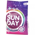 Sunday Автомат Стиральный Порошок для цветного белья, бесфосфатный 3кг Sunday Автомат Стиральный Порошок для цветного белья, бесфосфатный 3кг