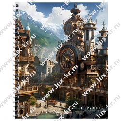 Тетрадь 80л, клетка, А5, на гребне, твердая обложка Тетрадь 80л, клетка, А5, на гребне, твердая обложка