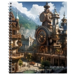 Тетрадь 80л, клетка, А5, на гребне, твердая обложка Тетрадь 80л, клетка, А5, на гребне, твердая обложка