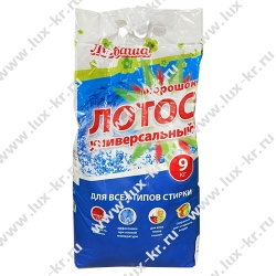 Стиральный порошок автомат 9 кг ЛЮБАША "ЛОТОС", для всех типов тканей, 605571 Стиральный порошок автомат 9 кг ЛЮБАША "ЛОТОС", для всех типов тканей, 605571