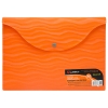 Lamark 404 папка-конверт на кнопке, А4 Волна/оранжевая