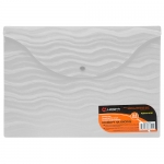 Lamark 444 папка-конверт на кнопке, А4 Волна/белая Lamark 444 папка-конверт на кнопке, А4 Волна/белая
