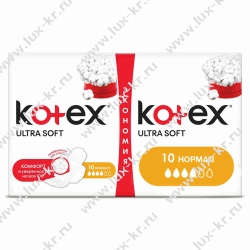 KOTEX Ultra Soft Normal Duo 20шт мягкая поверхность KOTEX Ultra Soft Normal Duo 20шт мягкая поверхность