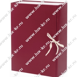 Короб архивный А4 (240х330 мм), 100 мм, 2 завязки, бумвинил, до 900 листов, бордовый, BRAUBERG, 122805