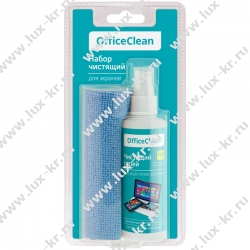 Чистящий спрей OfficeClean для всех типов экранов и мониторов, в комплекте салфетка из микрофибры 307371 Чистящий спрей OfficeClean для всех типов экранов и мониторов, в комплекте салфетка из микрофибры 307371