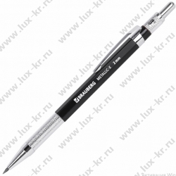 Карандаш механический цанговый 2 мм, HB, BRAUBERG "METALLIC X-20", металлические детали, 181976 Карандаш механический цанговый 2 мм, HB, BRAUBERG "METALLIC X-20", металлические детали, 181976