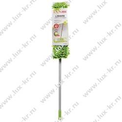 Швабра с флаундером 40 см, телескопический черенок 120 см, резьба 1,6 см, ворсистая микрофибра (ТИП К), ЛЮБАША, 603602 Швабра с флаундером 40 см, телескопический черенок 120 см, резьба 1,6 см, ворсистая микрофибра (ТИП К), ЛЮБАША, 603602