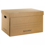 Короб архивный "Делопроизводство" (235х325х180 мм), с крышкой, гофрокартон, BRAUBERG 129589 Короб архивный "Делопроизводство" (235х325х180 мм), с крышкой, гофрокартон, BRAUBERG 129589