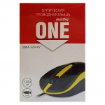 Мышь Smartbuy ONE 329, USB, черный, желтый, 2btn+Roll SBM-329-KY