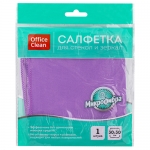 OfficeClean Салфетка для стекол и зеркал, плотная микрофибра, 30*30см OfficeClean Салфетка для стекол и зеркал, плотная микрофибра, 30*30см