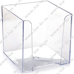 Подставка для бумажного блока Стамм ПЛ41, 9*9*9, прозрачный Подставка для бумажного блока Стамм ПЛ41, 9*9*9, прозрачный