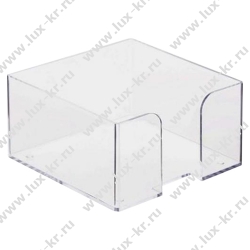 Подставка для бумажного блока Стамм ПЛ61, 9*9*5, прозрачный Подставка для бумажного блока Стамм ПЛ61, 9*9*5, прозрачный