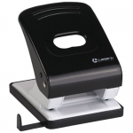 Дырокол LAMARK 151 (Mettallic, до 40 листов с линейкой) черный