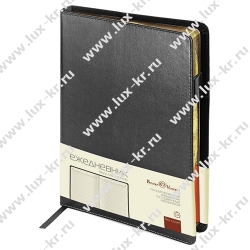 Ежедневник полудатированный Bruno Visconti Profy натуральная кожа А5 208 листов черный (золотистый обрез, 152x222 мм) 3-073/02 Ежедневник полудатированный Bruno Visconti Profy натуральная кожа А5 208 листов черный (золотистый обрез, 152x222 мм) 3-073/02