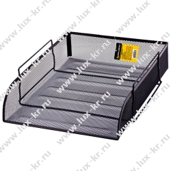 BRAUBERG "Germanium" Лоток горизонтальный металлический для бумаг, А4 (260х337х77 мм), черный, 231954 BRAUBERG "Germanium" Лоток горизонтальный металлический для бумаг, А4 (260х337х77 мм), черный, 231954