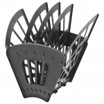 Лоток для бумаг веерный СТАММ "Эконом" ЛТ414, 5-ти секционный, черный