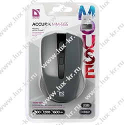 Мышь беспроводная Defender Accura MM-935, черный, 4btn+Roll Мышь беспроводная Defender Accura MM-935, черный, 4btn+Roll