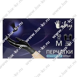 Перчатки нитриловые Libry черные неопудренные, 50 пар (М) Перчатки нитриловые Libry черные неопудренные, 50 пар (М)