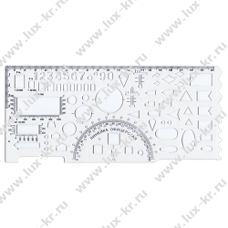 Линейка офицерская СТАММ ТТ03, пластиковая, гибкая, бесцветная, печатная шкала