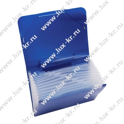 Папка 13 отделений OfficeSpace ПНР13С_1005, А4, 500мкм, на резинке, индексные разделители, пластик, синяя