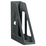 Лоток для бумаг вертикальный СТАММ "Актив", серый, ширина 70мм ЛТВ-31097