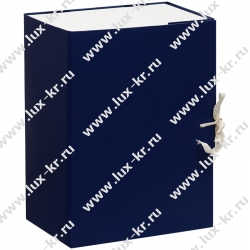 Короб архивный с завязками OfficeSpace разборный, БВ, 150мм, синий Короб архивный с завязками OfficeSpace разборный, БВ, 150мм, синий