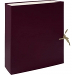Папка-бокс 20см, архивная складная бордовая LAMARK 120