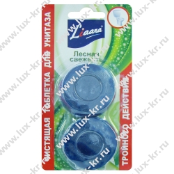 Чистящая таблетка для унитаза Liaara Лесная свежесть 2*50гр Чистящая таблетка для унитаза Liaara Лесная свежесть 2*50гр