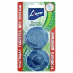 Чистящая таблетка для унитаза Liaara Лесная свежесть 2*50гр Чистящая таблетка для унитаза Liaara Лесная свежесть 2*50гр