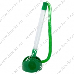 Ручка шариковая на липучке 8863, цвет корпуса - зеленый